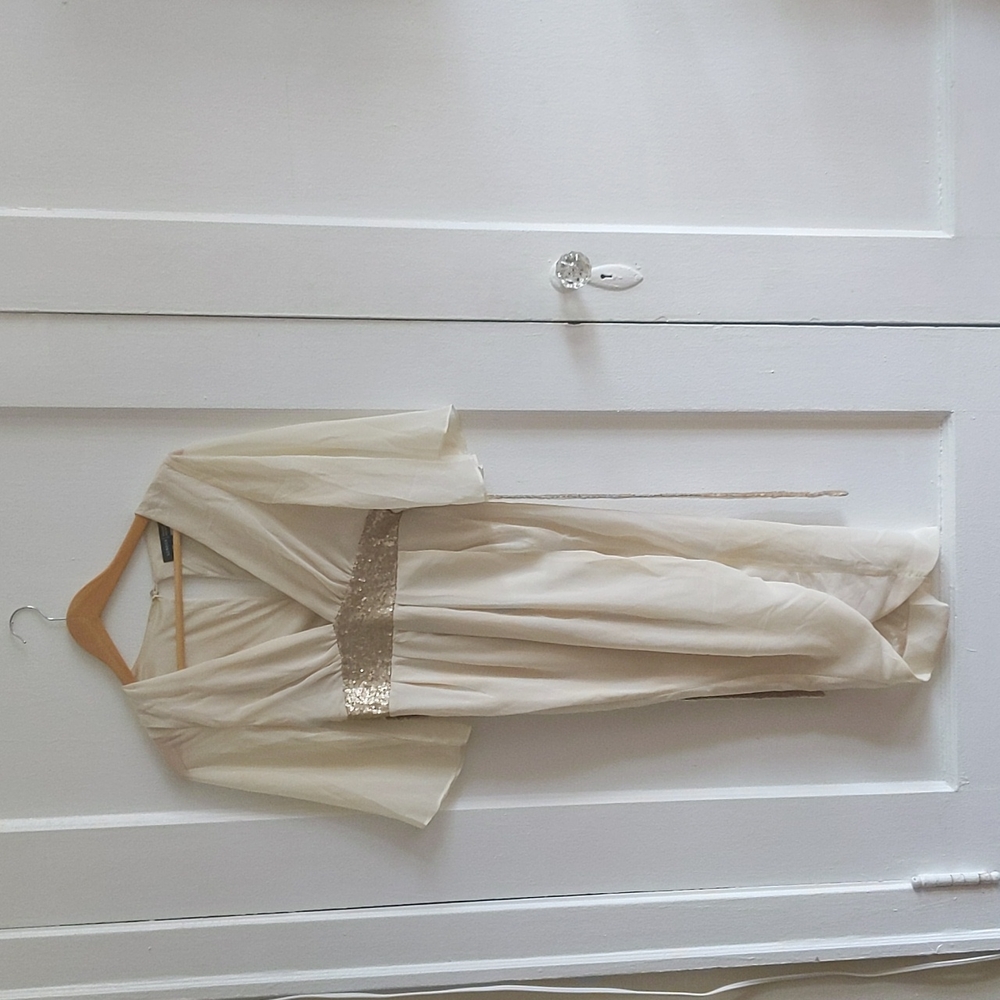 Elegant Silky faux wrap dress